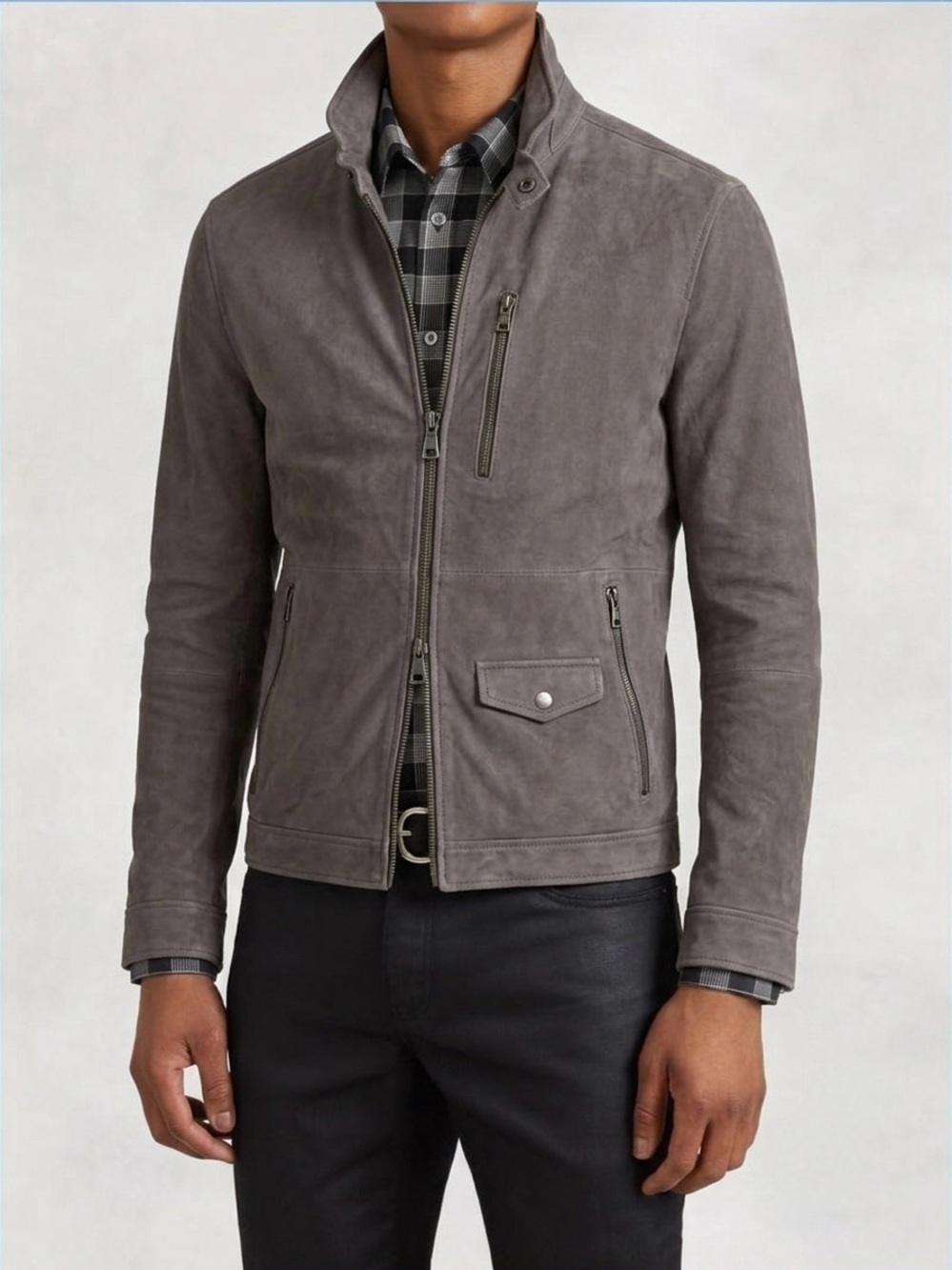 $2498 New John Varvatos Collection York Suede Jacket 
Size EU 50 US 40